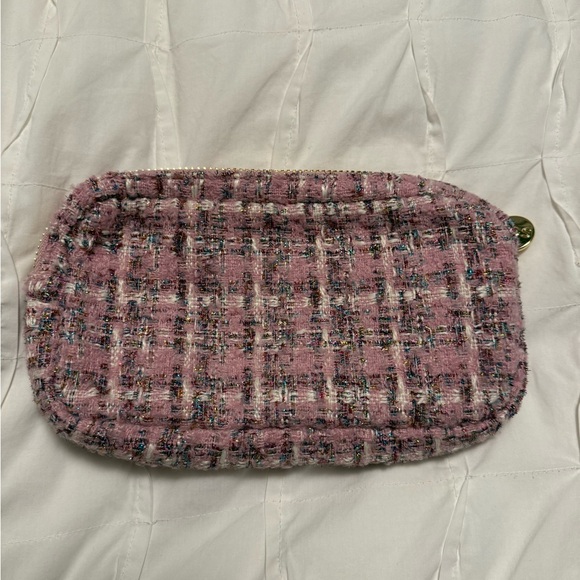 Stoney Clover Lane  Pink Tweed small pouch - Picture 2 of 3